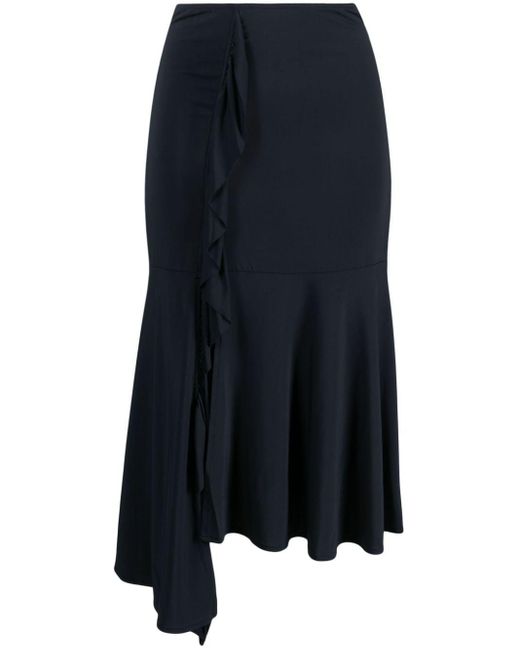 Paloma Wool Blue Asymmetric Midi Skirt