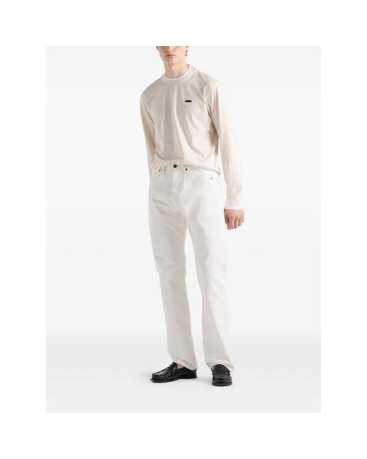 Prada White Neutrals T-Shirts & Vests for men