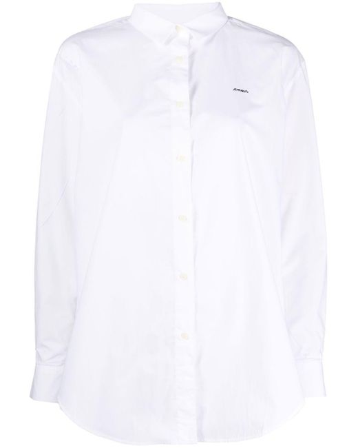 Maison Labiche White Logo-Embroidered Organic-Cotton Shirt