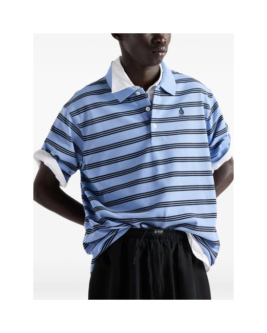 Prada Blue Polo Shirts for men