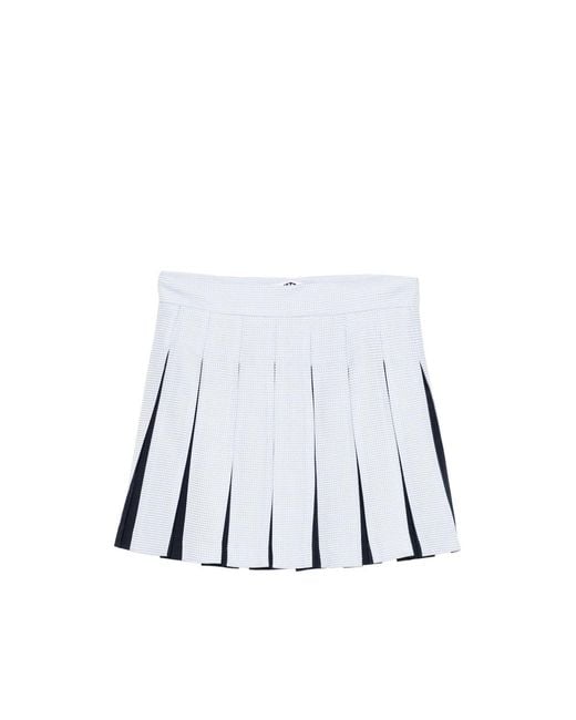 Vivetta White Textured Pleated Mini Skirt