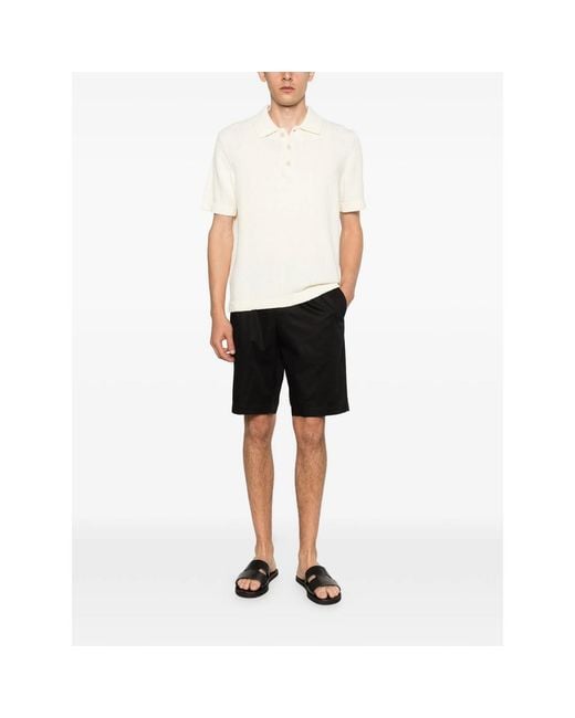 PT Torino White Pleated Shorts for men