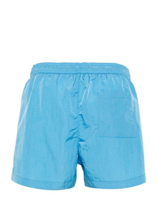 Calvin Klein Blue Logo-patch Swimming Shorts for men