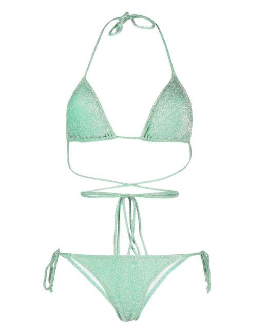 Reina Olga Green Miami Wraparound-Style Bikini Set