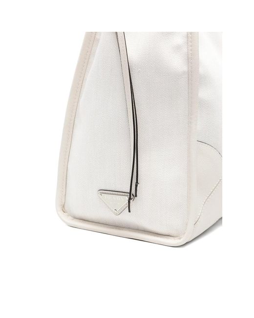 Prada White Neutrals Tote Bags for men