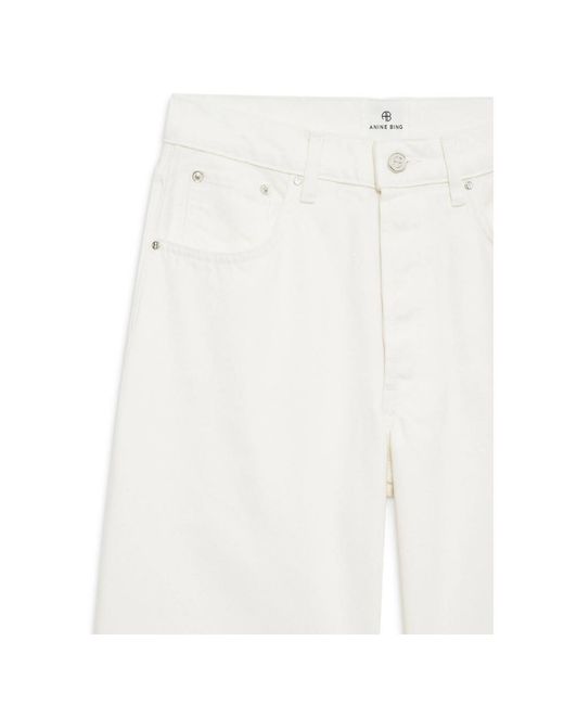 Anine Bing White Cotton Jeans