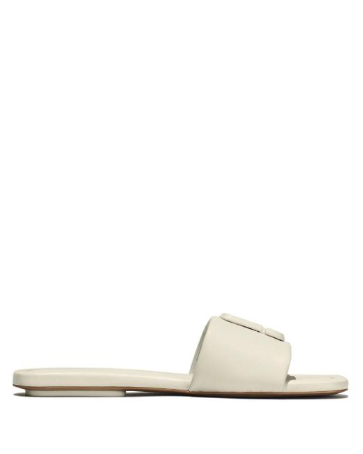 Marc Jacobs White The J Marc Leather Slides