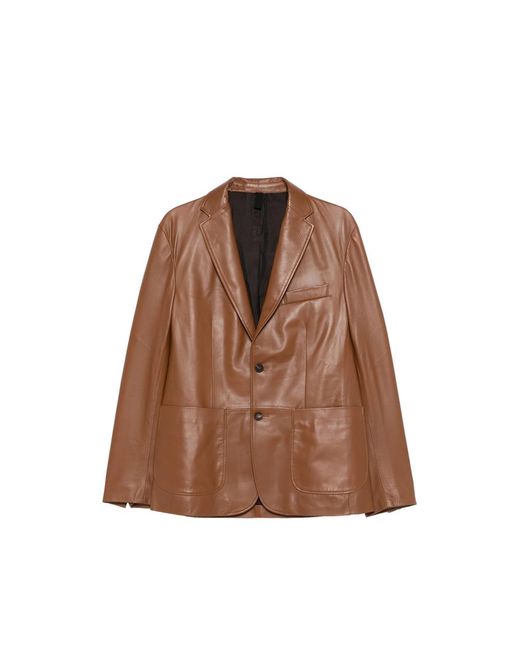 Tagliatore Brown Leather Jackets for men