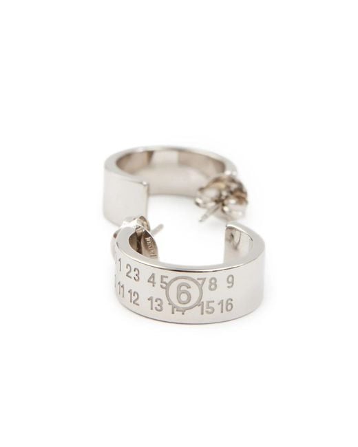 MM6 by Maison Margiela Multicolor Numeric Minimal Signature Hoop Earrings