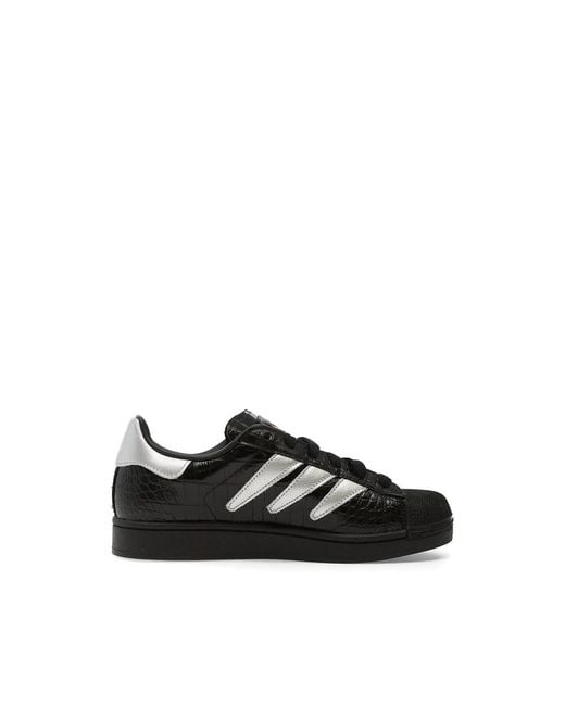 Adidas Black Sneakers With Stripes