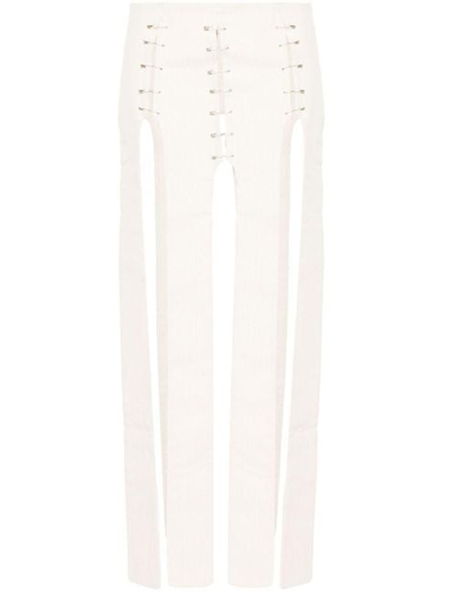 AVAVAV White Strap-Detail Skirt