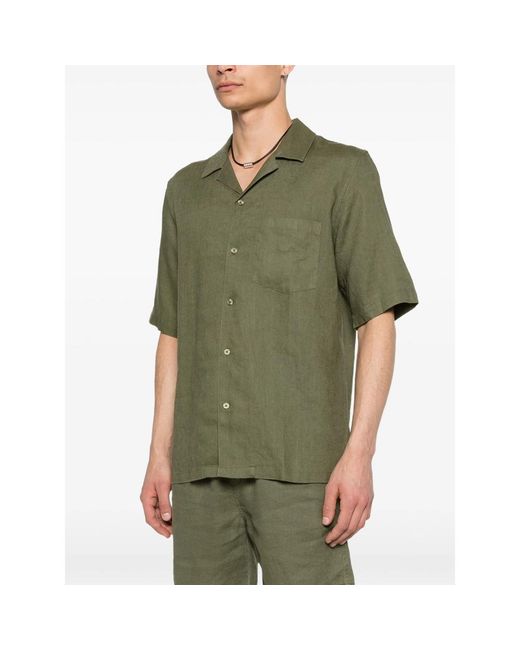 Samsøe & Samsøe Green Shirt Oscar Linen for men