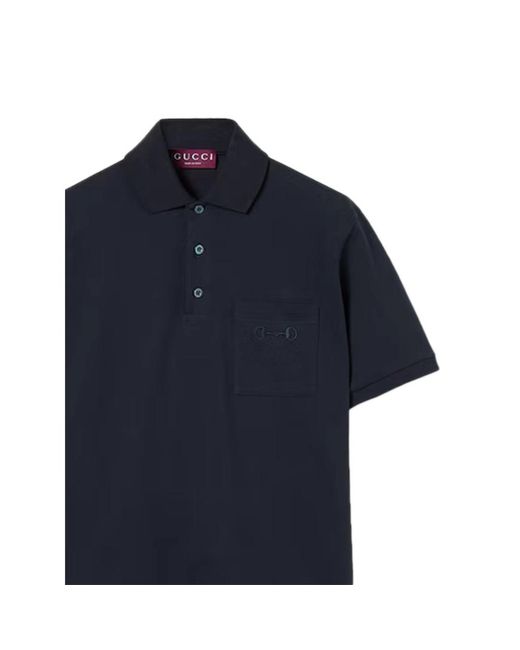 Gucci Blue Polo Shirts for men