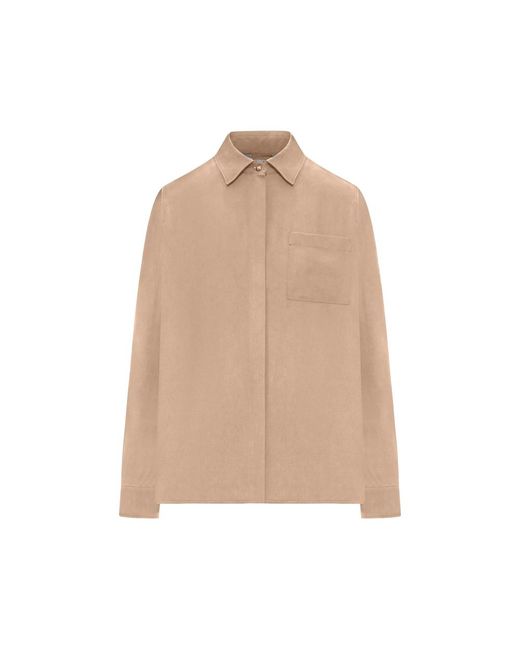 Max Mara Natural Siamese Silk Canvas Shirt