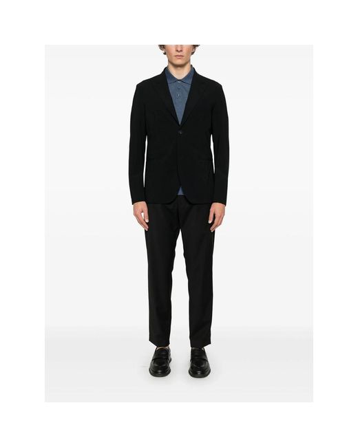 Eraldo Black Peak-Lapels Blazer for men