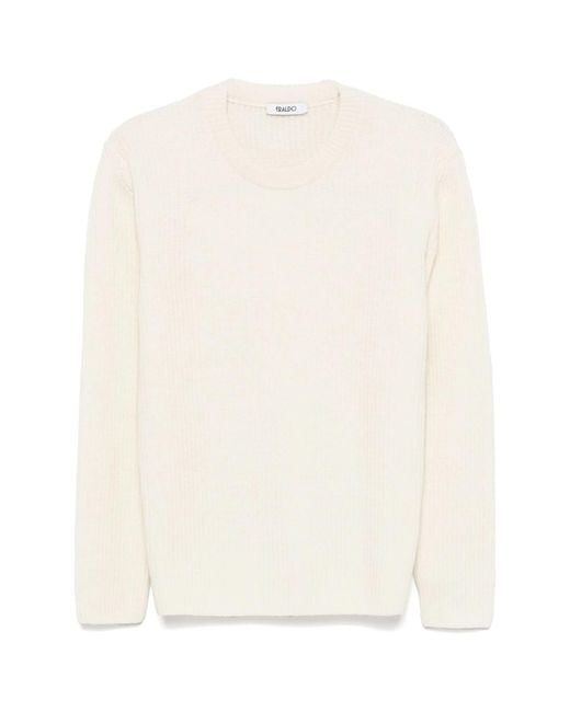 Eraldo White Wool Sweater for men