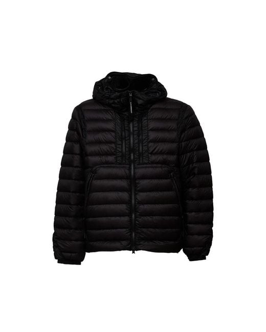 C P Company Black C. P. Company D. D. Shell Goggle Chest Pocket Jacket for men