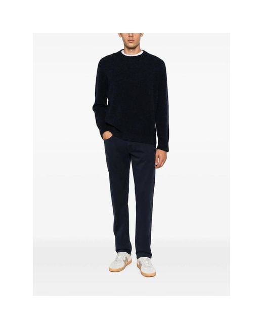 Tramarossa Blue Michelangelo Logo-Patch Trousers for men