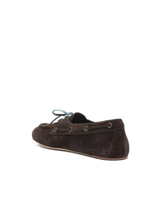 3Juin Black Suede Boat Shoes