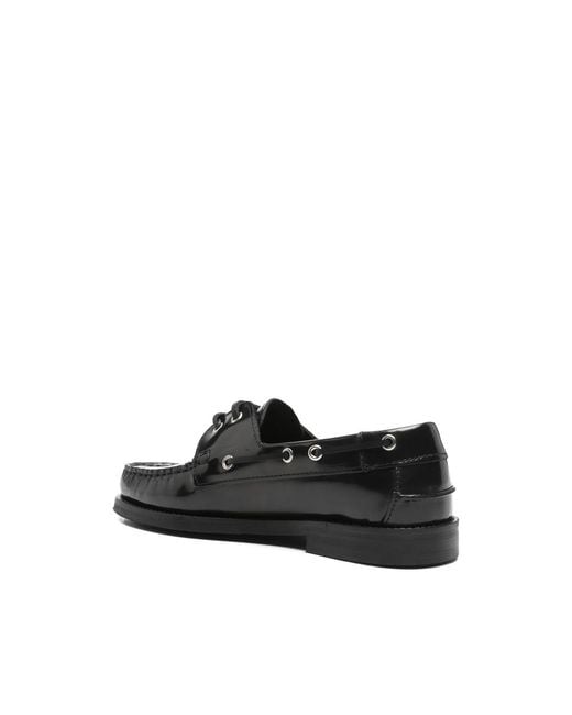 VINNY'S Black Bettie Boat Shoes