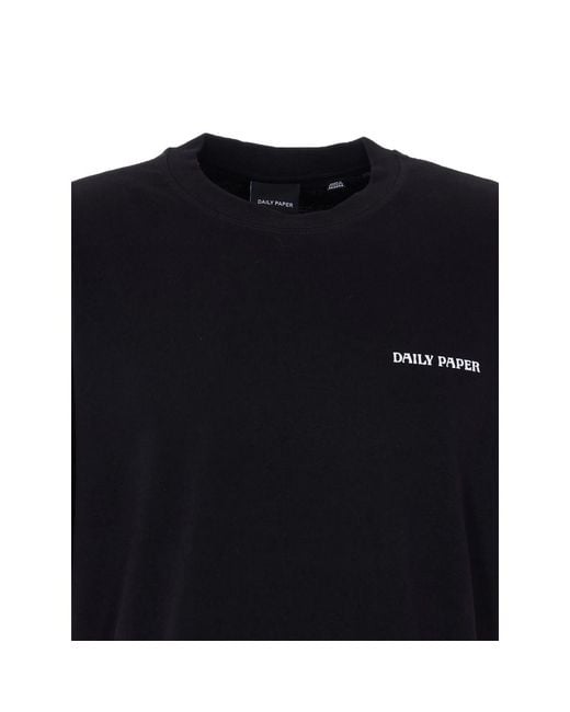 Daily Paper Blue Printed Crew-Neck T-Shirt for men