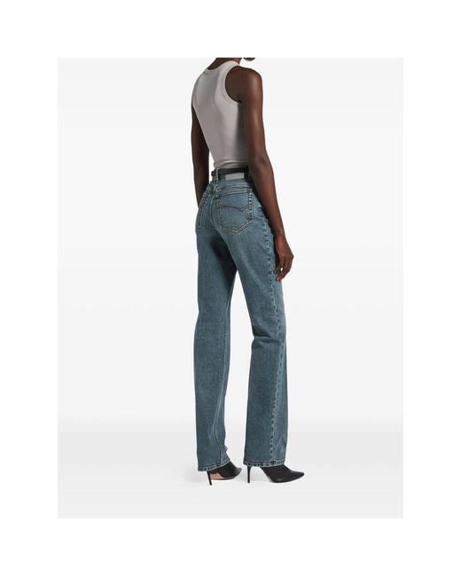 Balenciaga Blue Pressed-Crease Jeans