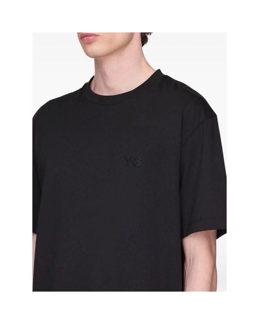 Y-3 Black Logo-Detail T-Shirt for men