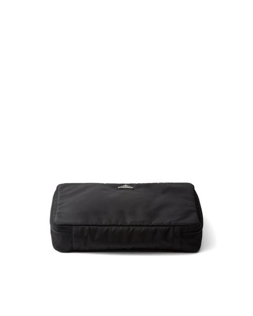 Prada Black Large Re-Nylon Wash Bag for men