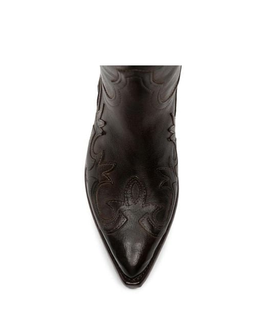 Eraldo Brown Embroidered Leather Boots