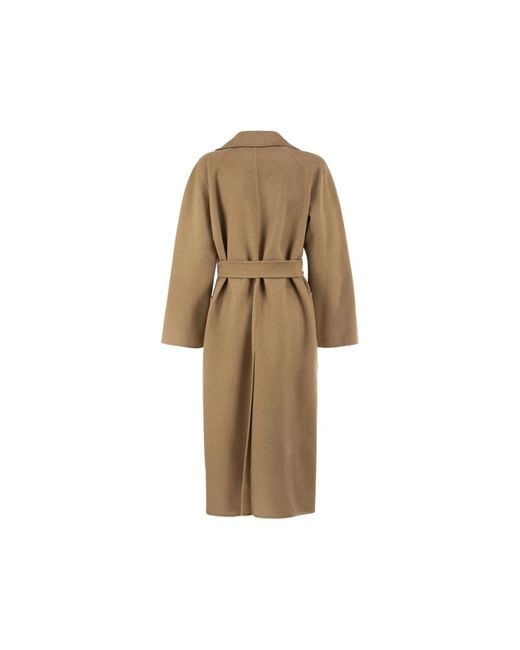Max Mara Natural Long Camel Robe Coat
