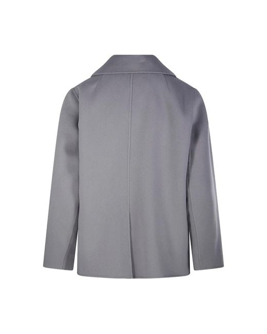 Max Mara Gray Buttoned Coat