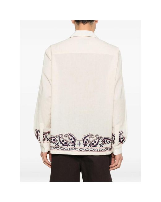 BAZISZT White Memento Silk Shirt for men