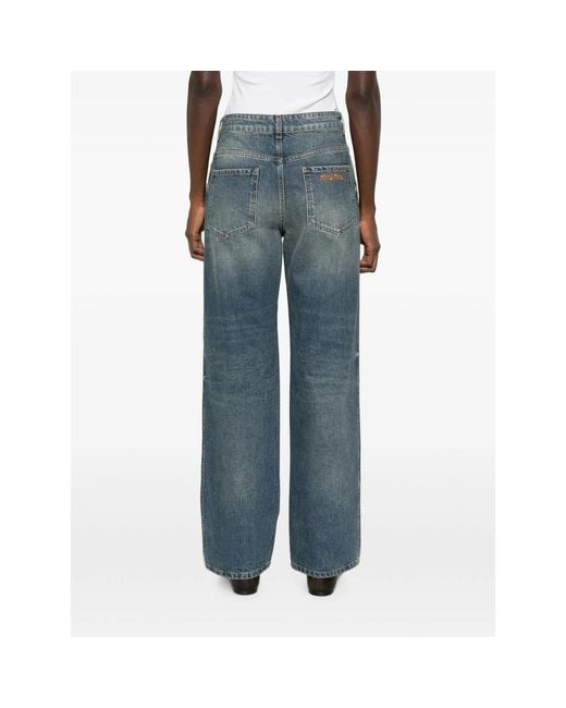 Miu Miu Blue Five-Pocket Denim Jeans