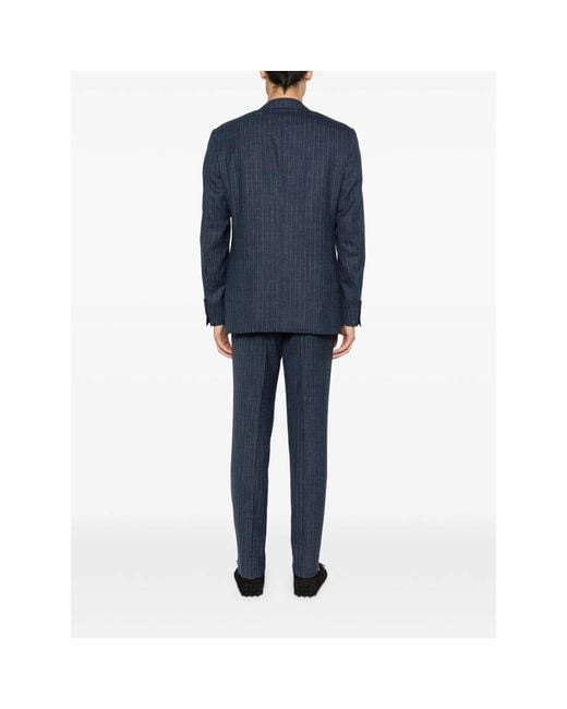 Canali Blue Suit Pinstripe for men