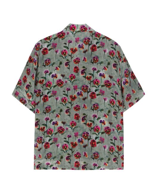 Séfr Gray Noam Floral-Print Shirt for men