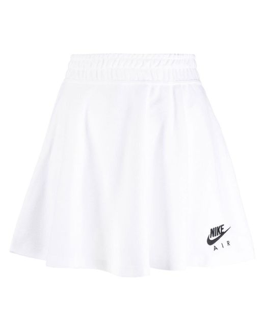 Nike White Swoosh-logo Print Skirt