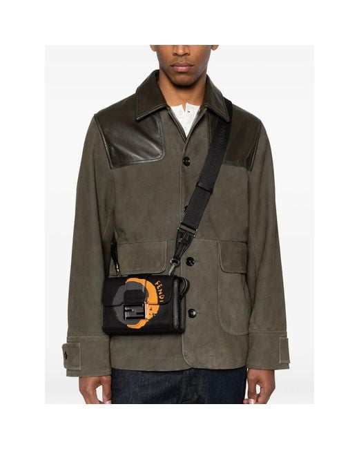 Fendi Black Messenger Bags for men