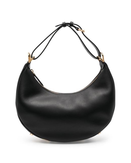 Fendi Graphy Leather Shoulder Bag in Black | Lyst