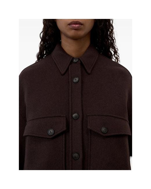 Closed Purple Button-Up Oversized Jacket