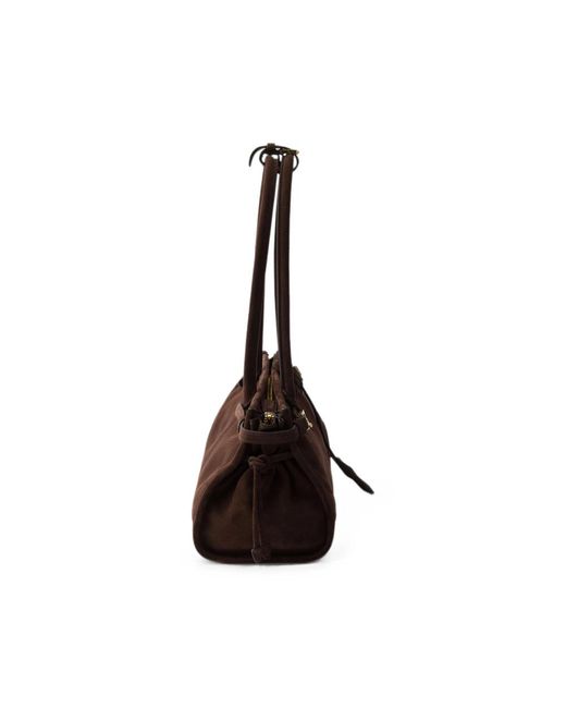 Prada Brown Bonnie Suede Tote Bag