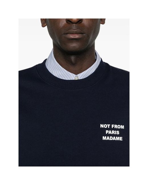 Drole de Monsieur Blue Le Sweatshirt Slogan Top for men
