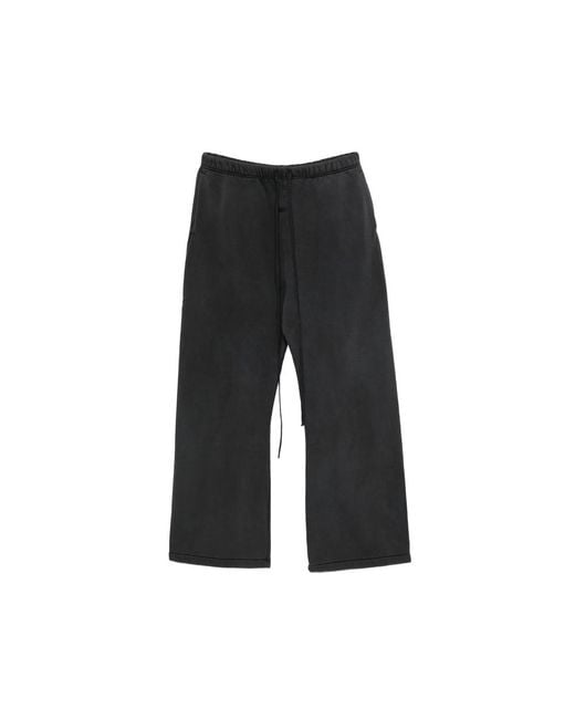 Fear Of God Black Logo-Print Drawstring Track Pants for men