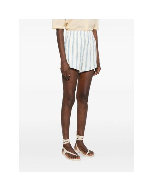 Bondi Born White Striped Shorts