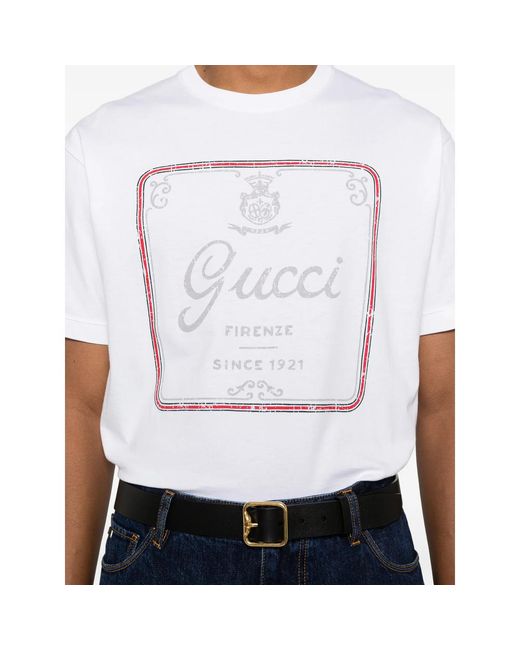 Gucci White T-Shirts & Vests for men