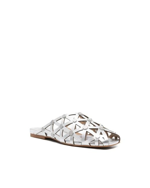 Ash White Bone Cut-Out Sandals