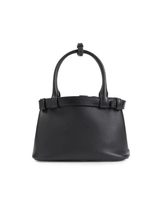 Prada Black Small Buckle-Detail Leather Shoulder Bag
