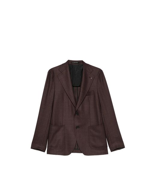 Tagliatore Brown Jacket Virgin Wool for men