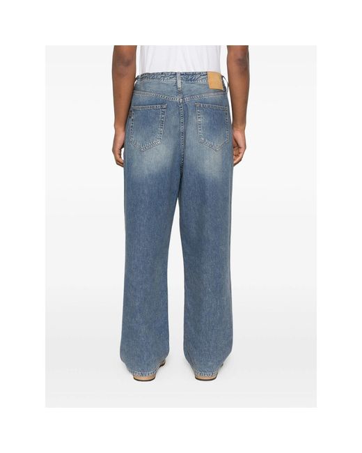 Haikure Blue Logo-Patch Jeans for men