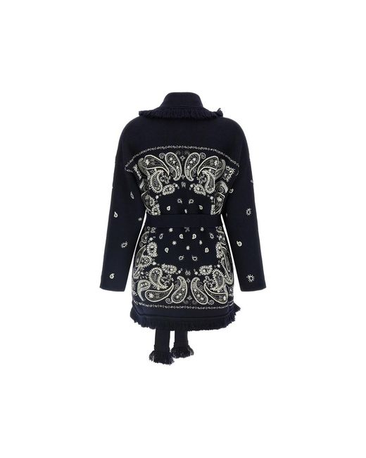 Alanui Blue Echoes Of The Bandana Cardigan
