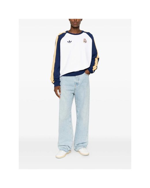 Adidas Blue Sweat Real Og À Manches Raglan for men